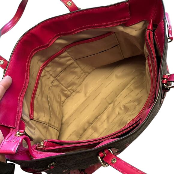 Michael Kors Floral Pink and Grey Cherry Blossom Large Tote - Picture 6 of 11